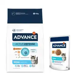 Zooplus 70% Korting! 10 kg / 15 kg Advance Droogvoer voor katten + 12 x 85 g natvoer voor katten aanbieding