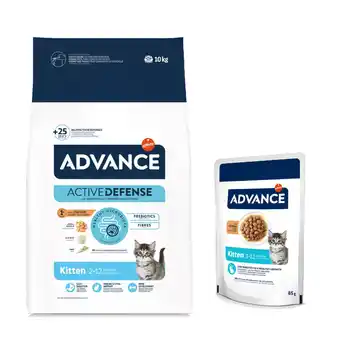 Zooplus 70% Korting! 10 kg / 15 kg Advance Droogvoer voor katten + 12 x 85 g natvoer voor katten aanbieding