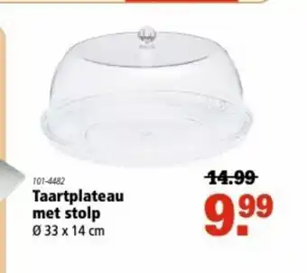 Marskramer Taartplateau met stolp 33 x 14 cm aanbieding