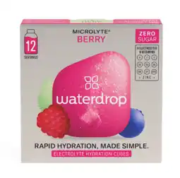 De Online Drogist Waterdrop Microlyte Berry Electrolyte Hydration Cubes 12ST aanbieding