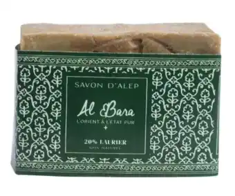 De Online Drogist Al Bara Aleppo Zeep Olijfolie & 20% Laurierbesolie 200GR aanbieding