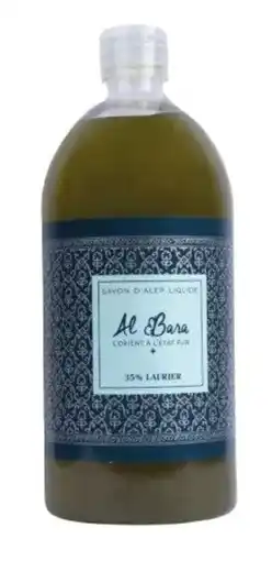De Online Drogist Al Bara Aleppo Vloeibare Zeep Olijfolie & 35% Laurierbesolie 1LT aanbieding