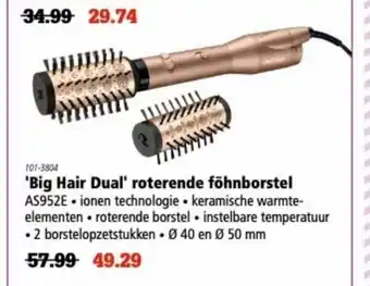 Marskramer 'Big Hair Dual' roterende fohnborstel aanbieding