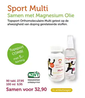 De Rode Pilaren Sport Multi Samen met Magnesium Olie aanbieding