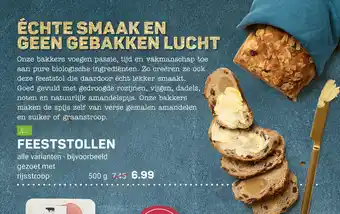 Ekoplaza Feeststollen rijsstroop 500g aanbieding