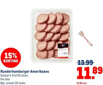 Makro Runderhamburger Amerikaans aanbieding