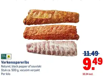Makro Varkensspareribs aanbieding