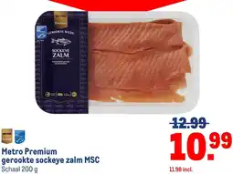 Makro Metro Premium gerookte sockeye zalm MSC aanbieding