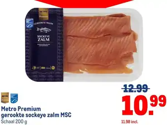 Makro Metro Premium gerookte sockeye zalm MSC aanbieding