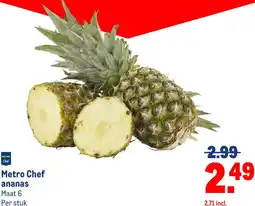 Makro Metro Chef ananas aanbieding