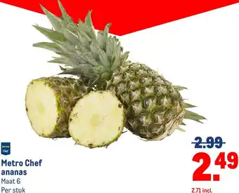 Makro Metro Chef ananas aanbieding