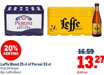 Makro Leffe Blond of Peroni aanbieding