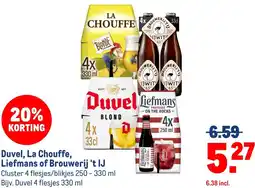 Makro Duvel, La Chouffe, Liefmans of Brouwerij 't IJ aanbieding