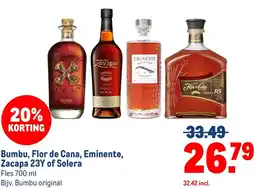 Makro Bumbu, Flor de Cana, Eminente, Zacapa 23Y of Solera aanbieding
