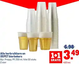 Makro Alle herbruikbare en (R)PET bierbekers aanbieding