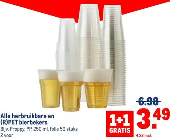 Makro Alle herbruikbare en (R)PET bierbekers aanbieding