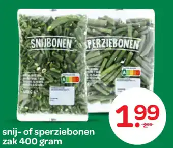 Spar Snij of sperziebonen aanbieding