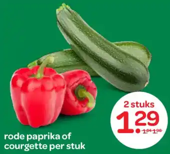 Spar Rode paprika of courgette aanbieding