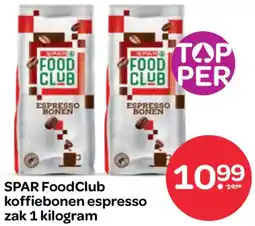 Spar SPAR Food Club koffiebonen espresso aanbieding