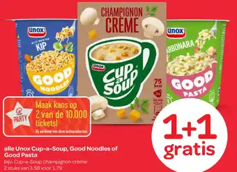 Spar Alle Unox Cup-a-Soup, Good Noodles of Good Pasta aanbieding