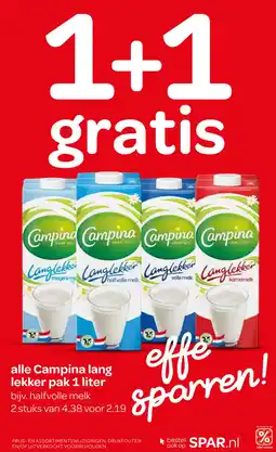 Spar Alle Campina lang lekker aanbieding