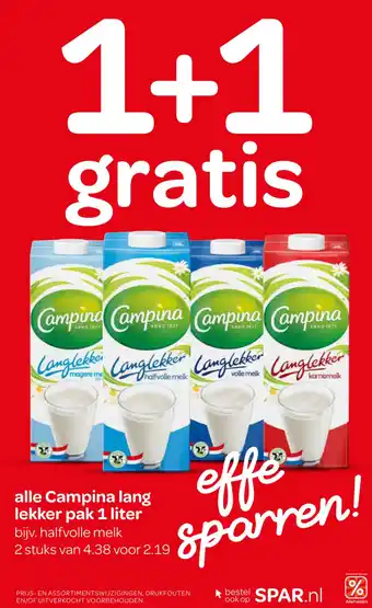 Spar Alle Campina lang lekker aanbieding