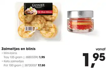 HANOS Zalmeitjes en blinis aanbieding