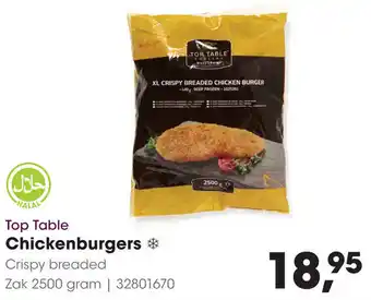 HANOS Top Table Chickenburgers aanbieding