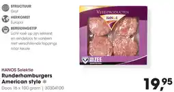 HANOS HANOS Selektie Runderhamburgers American style aanbieding