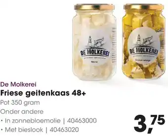 HANOS De Molkerei Friese geitenkaas 48+ aanbieding