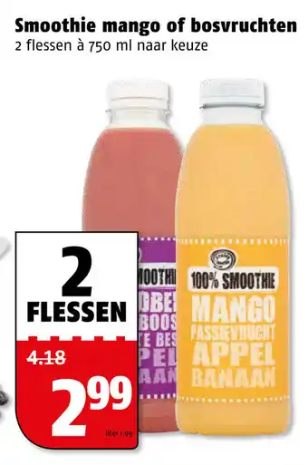 Poiesz Smoothie mango of bosvruchten 750 ml aanbieding