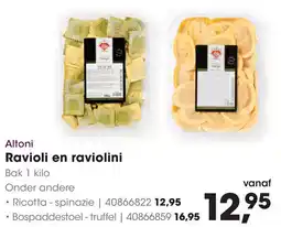 HANOS Altoni Ravioli en raviolini aanbieding
