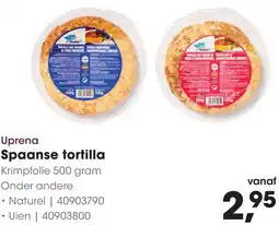 HANOS Uprena Spaanse tortilla aanbieding