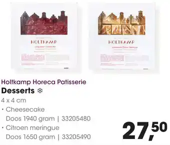 HANOS Holtkamp Horeca Patisserie Desserts aanbieding