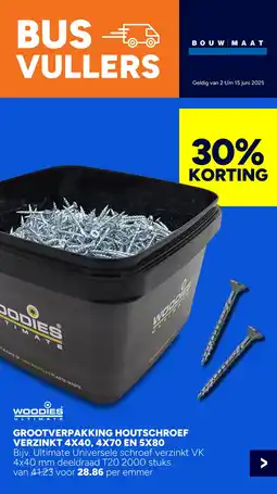 BOUWMAAT Grootverpakking houtschroef verzinkt aanbieding