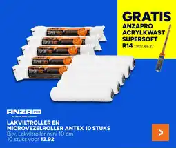 BOUWMAAT Lakviltroller en microvezelroller antex aanbieding