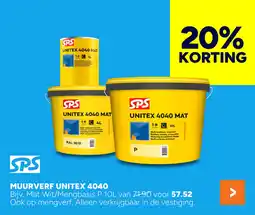 BOUWMAAT SPS Muurverf unitex 4040 aanbieding