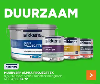 BOUWMAAT Sikkens muurverf alpha projecttex aanbieding