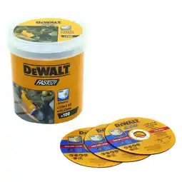 BOUWMAAT DeWALT Doorslijpschijven 125x1mm Metaal DT20540-QZ 100st In Emmer aanbieding