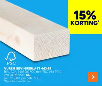 BOUWMAAT FSC Vuren gevingerlast aanbieding