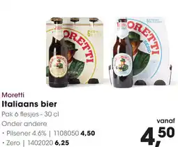 HANOS Moretti Italiaans bier aanbieding