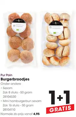 HANOS Pur Pain Burgerbroodjes aanbieding