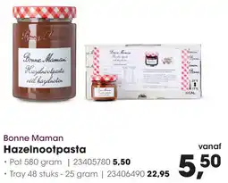 HANOS Bonne Maman Hazelnootpasta aanbieding