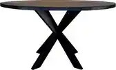 Bol.com Zita Home ronde eettafel 120cm - zwart - met een dik blad matrix poot - 4cm dik blad aanbieding