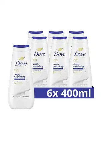 Wehkamp Dove Advanced Care Deeply Nourishing verzorgende douchegel - 6 x 400 ml aanbieding