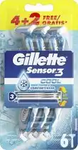 Bol.com Gillette Sensor3 Cool Wegwerpmesjes Mannen - 6 stuks aanbieding