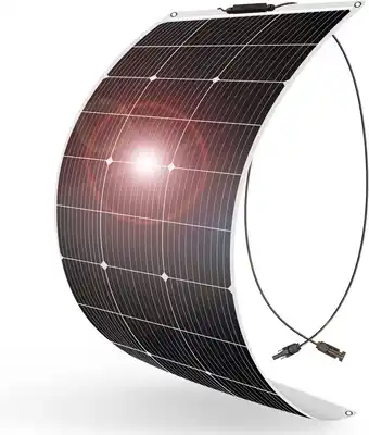 Amazon DOKIO Zonnepanelen 100W 18V Flexibel Monokristallijn voor Camper Tent Auto Boot 12V Batterij opladen aanbieding
