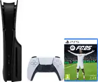 Coolblue PlayStation 5 Slim Disc Edition + FC 25 + Covers Zwart aanbieding