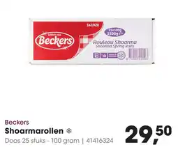 HANOS Beckers Shoarmarollen aanbieding