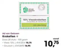 HANOS Ad van Geloven Kroketten aanbieding